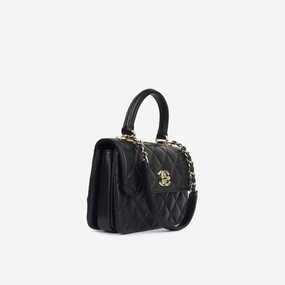 Chanel Luxury Lambskin Black Handbag Style 9 Rovelle Bags