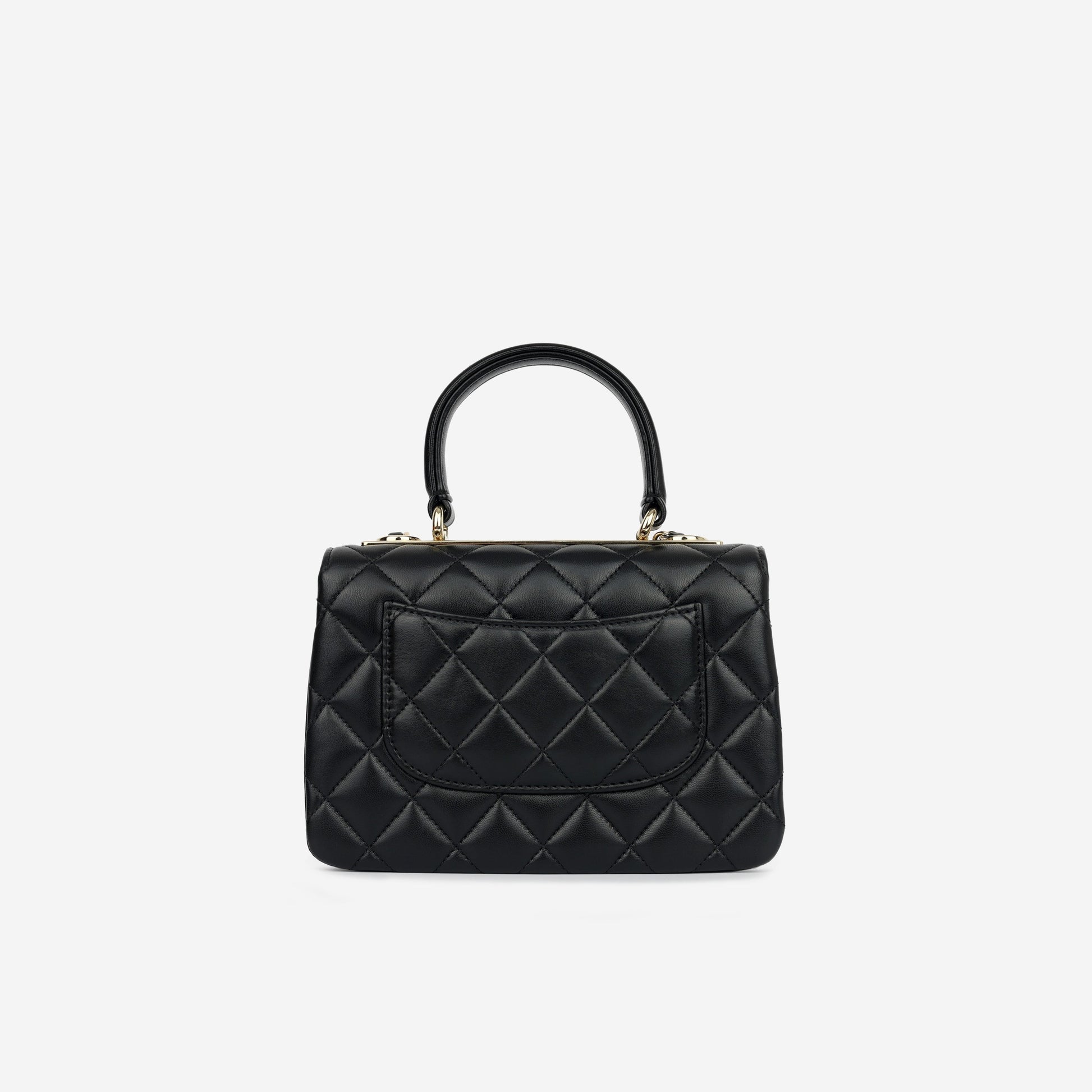 Chanel Luxury Lambskin Black Handbag Style 9 Rovelle Bags