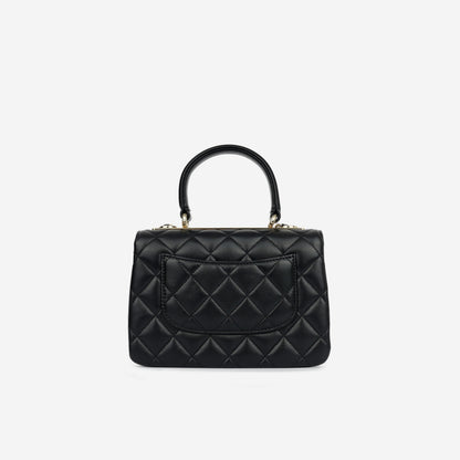Chanel Luxury Lambskin Black Handbag Style 9 Rovelle Bags