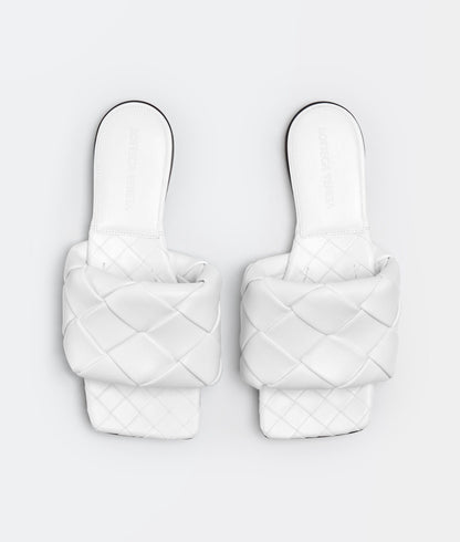 BOTTEGA VENETA LIDO NAPPA LEATHER FLAT MULES