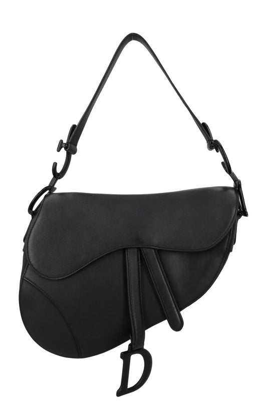 Christian Dior Saddle Shoulder Bag All Black Rovelle Bags