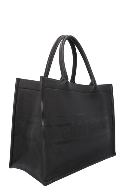 Christian Dior Medium Book Tote Black Leather Rovelle Bags