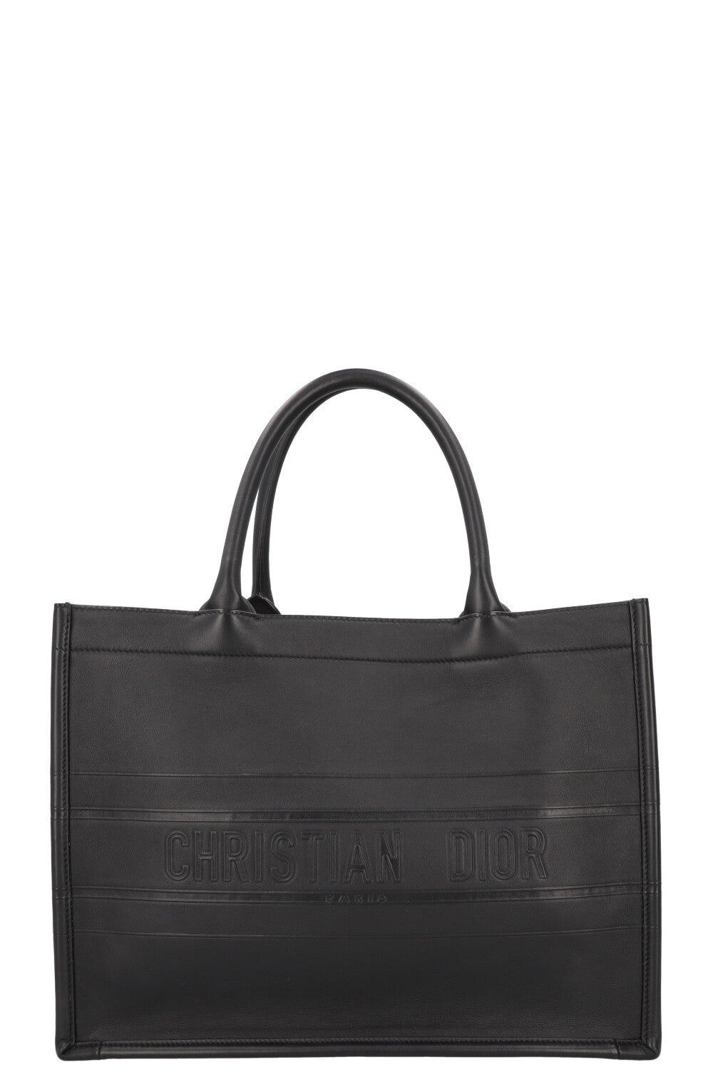 Christian Dior Medium Book Tote Black Leather Rovelle Bags