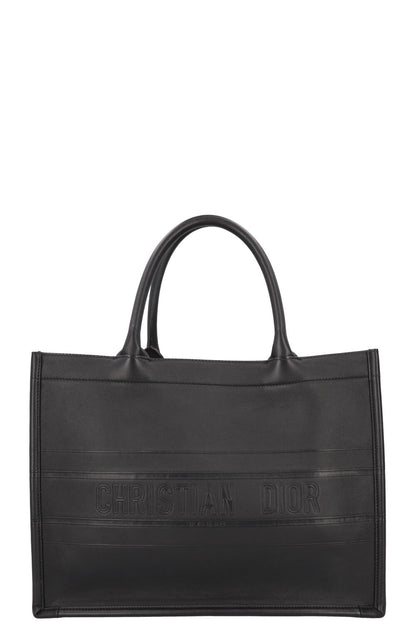 Christian Dior Medium Book Tote Black Leather Rovelle Bags