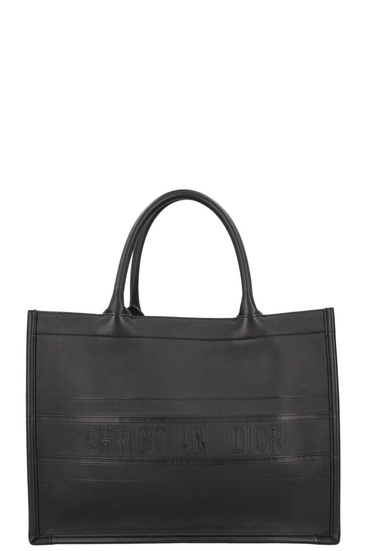 Christian Dior Medium Book Tote Black Leather Rovelle Bags