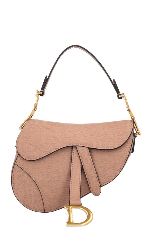 Christian Dior Mini Saddle Bag With Strap Taupe Rovelle Bags
