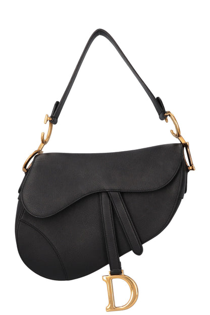 Christian Dior Saddle Bag Leather Black Rovelle Bags