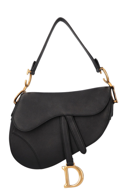 Christian Dior Saddle Bag Leather Black Rovelle Bags