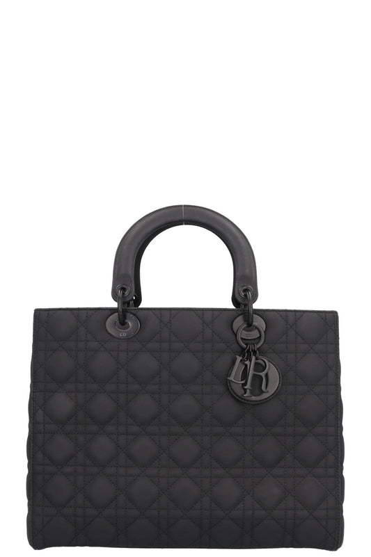 Christian Dior Large Lady Dior Bag So Black Rovelle Bags