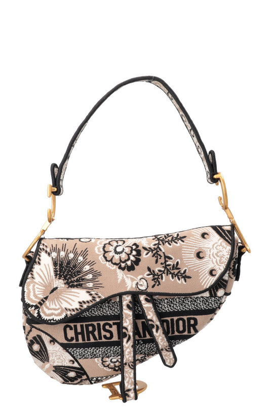 Christian Dior Saddle Bag Canvas Brown Rovelle Bags