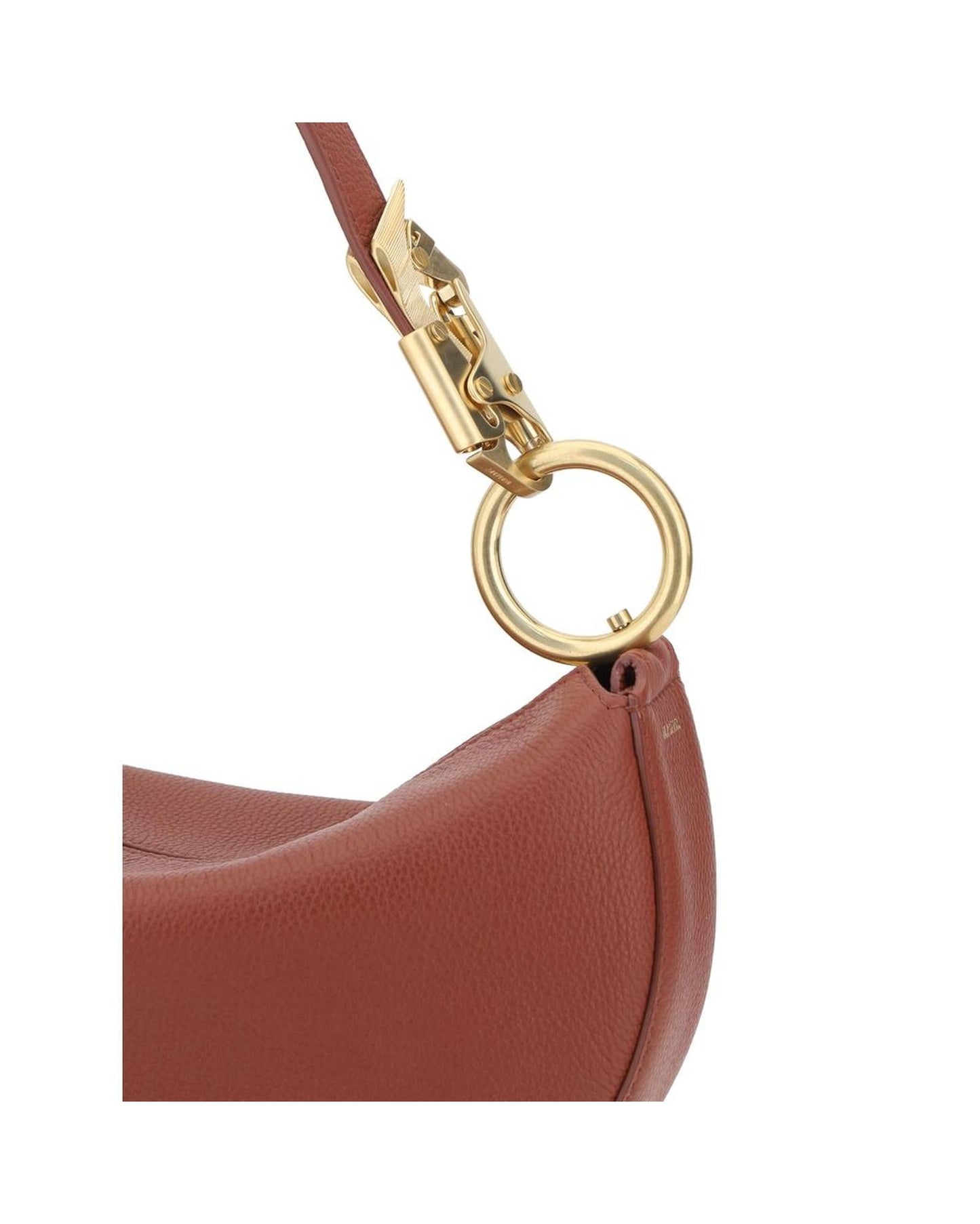 Burberry HalfMoon Women Leather Red Shoulder Bag