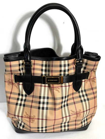 Burberry HAYMARKET GOLDERTON Check Gold Shoulder Bag