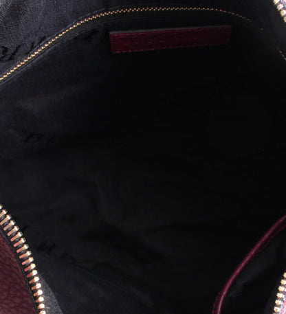 Burberry Grained Ledbury Leather Purple Shoulder Bag
