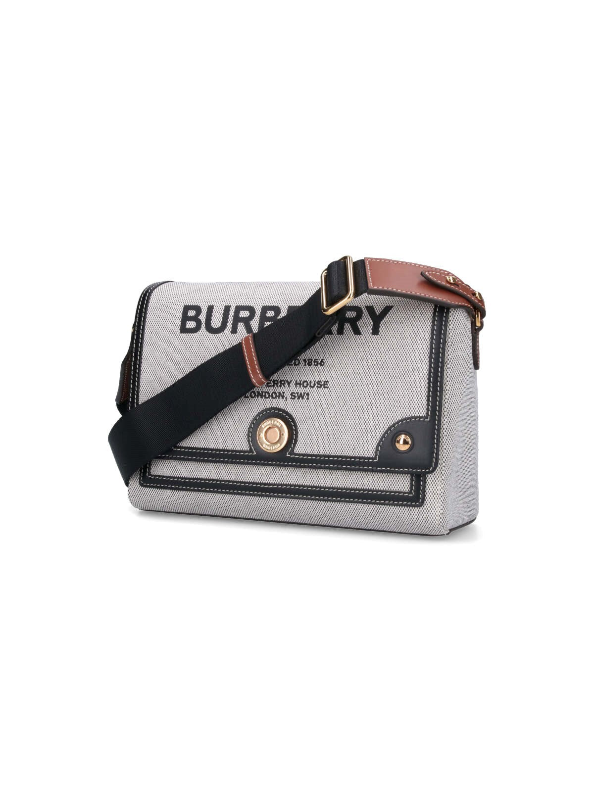 Burberry HORSEFERRY NOTE Canvas Black Crossbody Bag