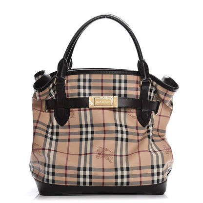 Burberry HAYMARKET GOLDERTON Check Gold Shoulder Bag