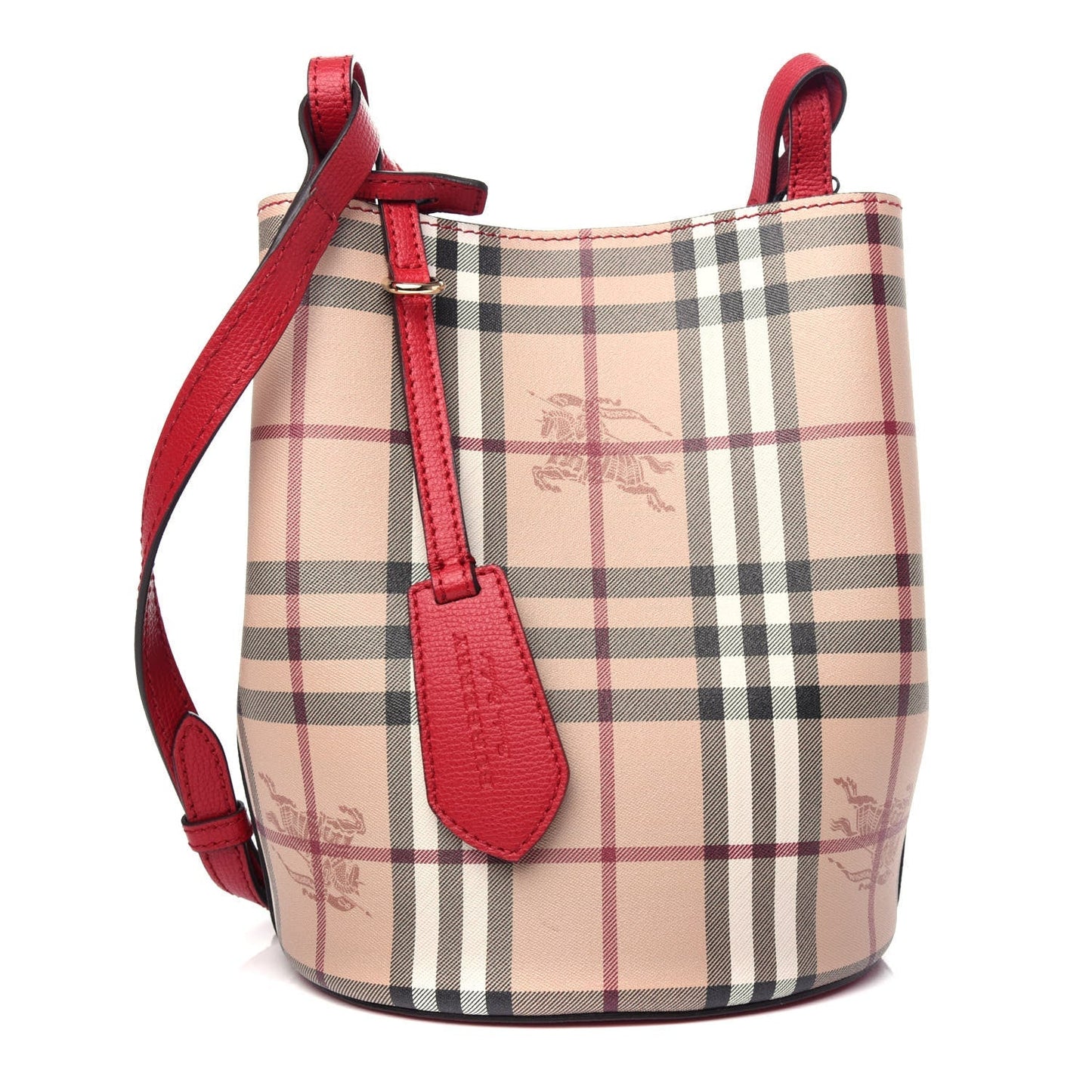 Burberry HAYMARKET LORNE Leather Beige Crossbody Bag