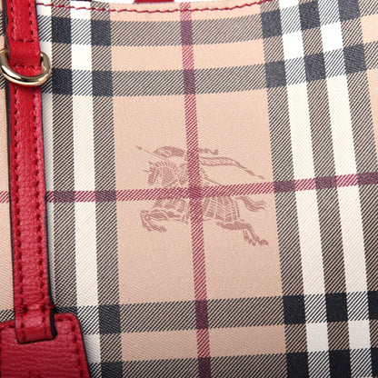 Burberry HAYMARKET LORNE Leather Beige Crossbody Bag