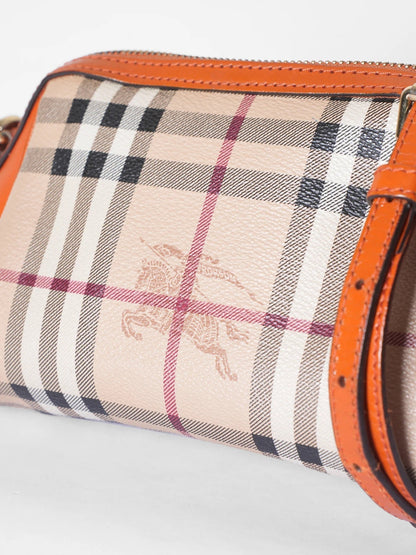Burberry BURNT AMBER Leather Crossbody Bag
