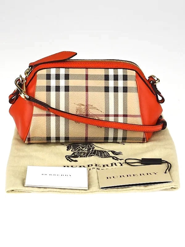 Burberry BURNT AMBER Leather Crossbody Bag