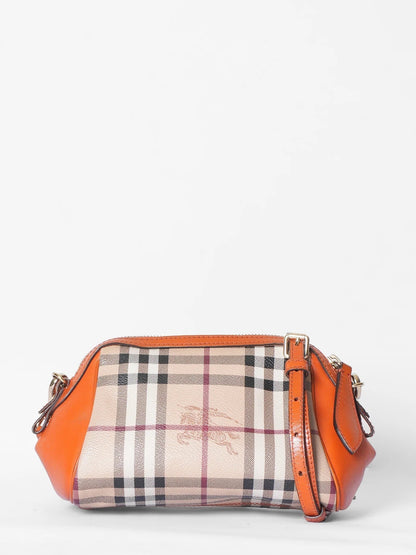 Burberry BURNT AMBER Leather Crossbody Bag