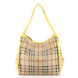 BURBERRY CANTERBURY HAYMARKET CHECK SMALL TOTE BAG