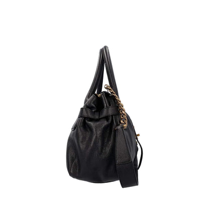 Burberry Turn Lock Leather Black Tote Bag