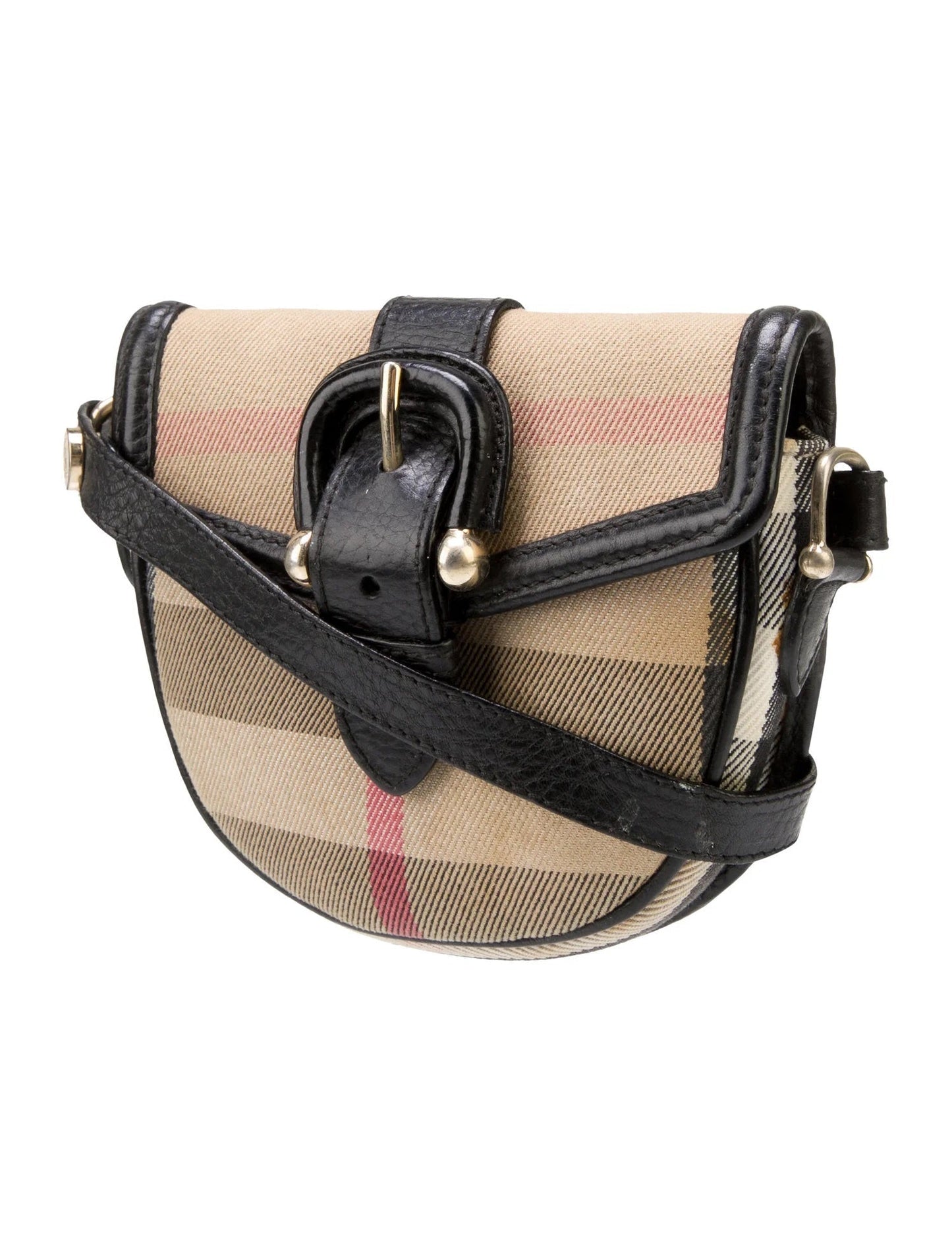 Burberry NOVA MINI Check Beige Crossbody Bag