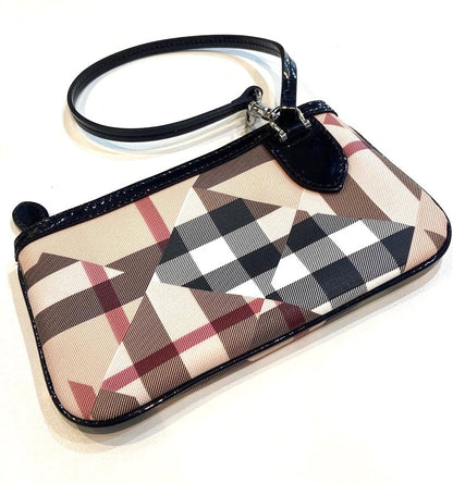 Burberry PATCHWORK WRISTLET Check Clutch Bag