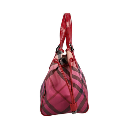 Burberry Nova Raspberry Canvas Shoulder Bag
