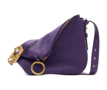 Burberry GRAINED KNIGHT Leather Shoulder Bag