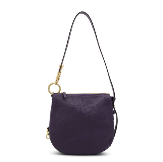 BURBERRY GRAINED LEATHER KNIGHT SHOULDER BAG