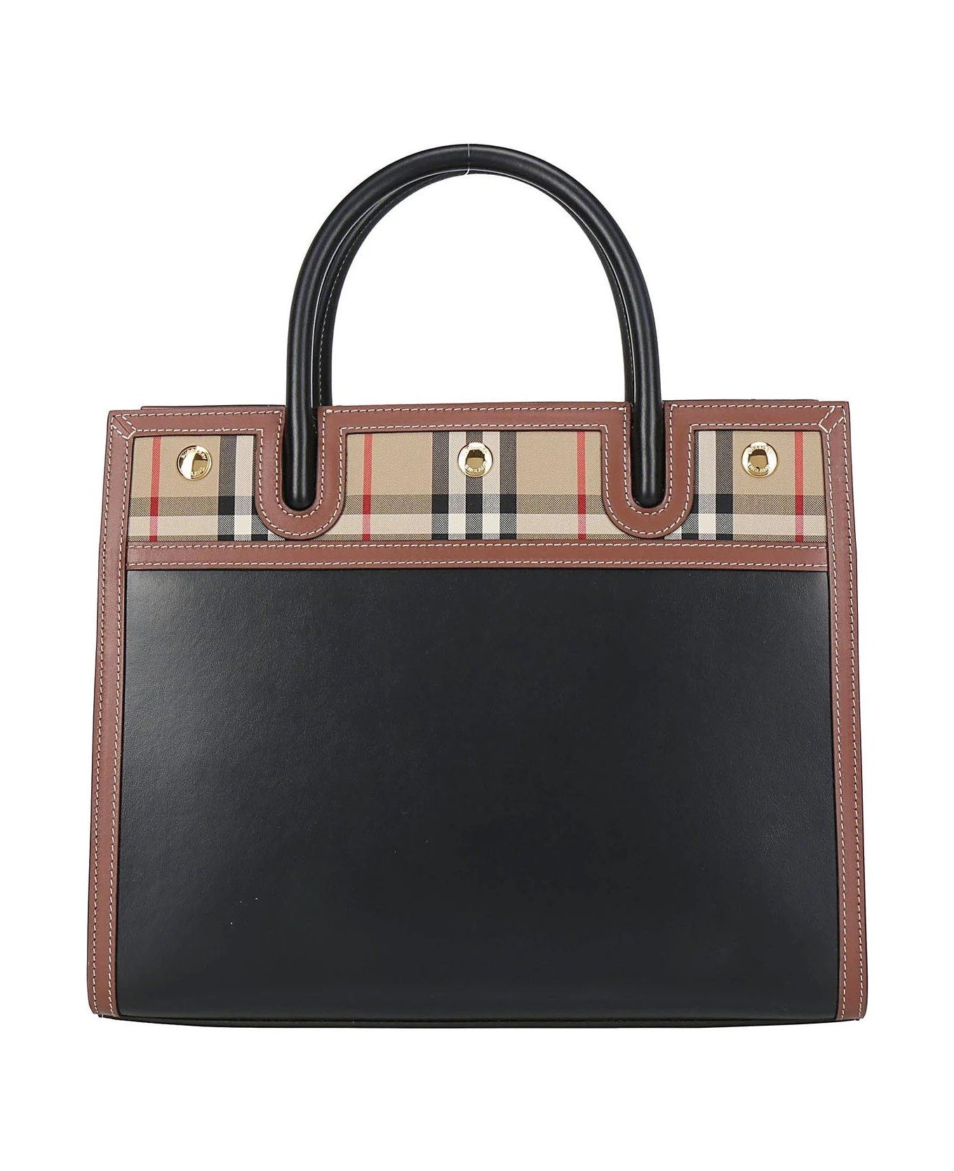 Burberry TITLE TRIM Leather Shoulder Bag