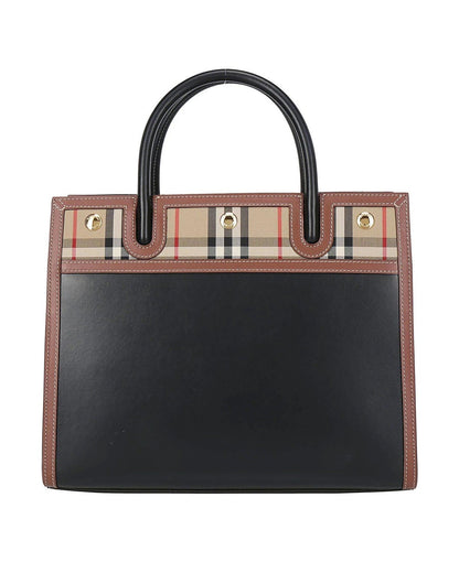 Burberry TITLE TRIM Leather Shoulder Bag