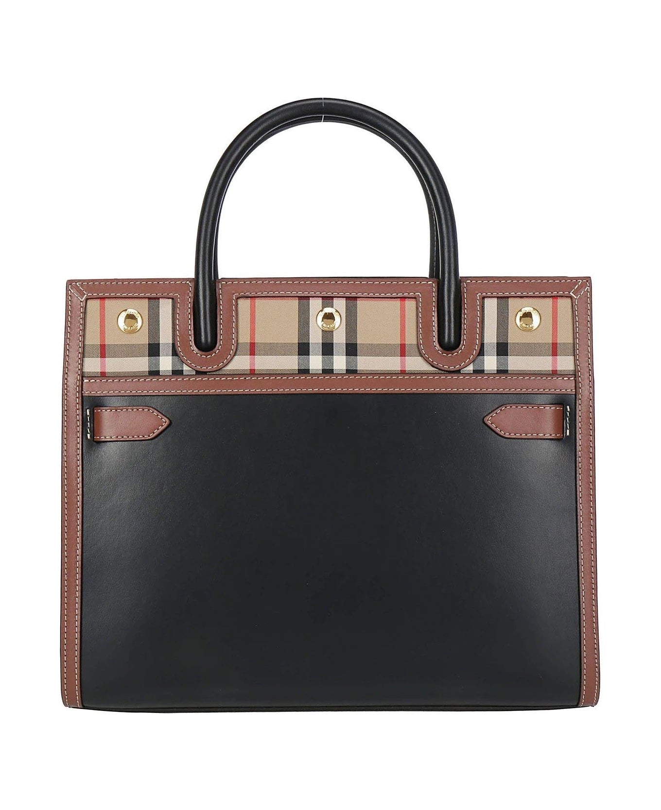 Burberry TITLE TRIM Leather Shoulder Bag