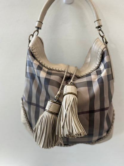 Burberry SMOKED PARADE Check Shoulder Bag