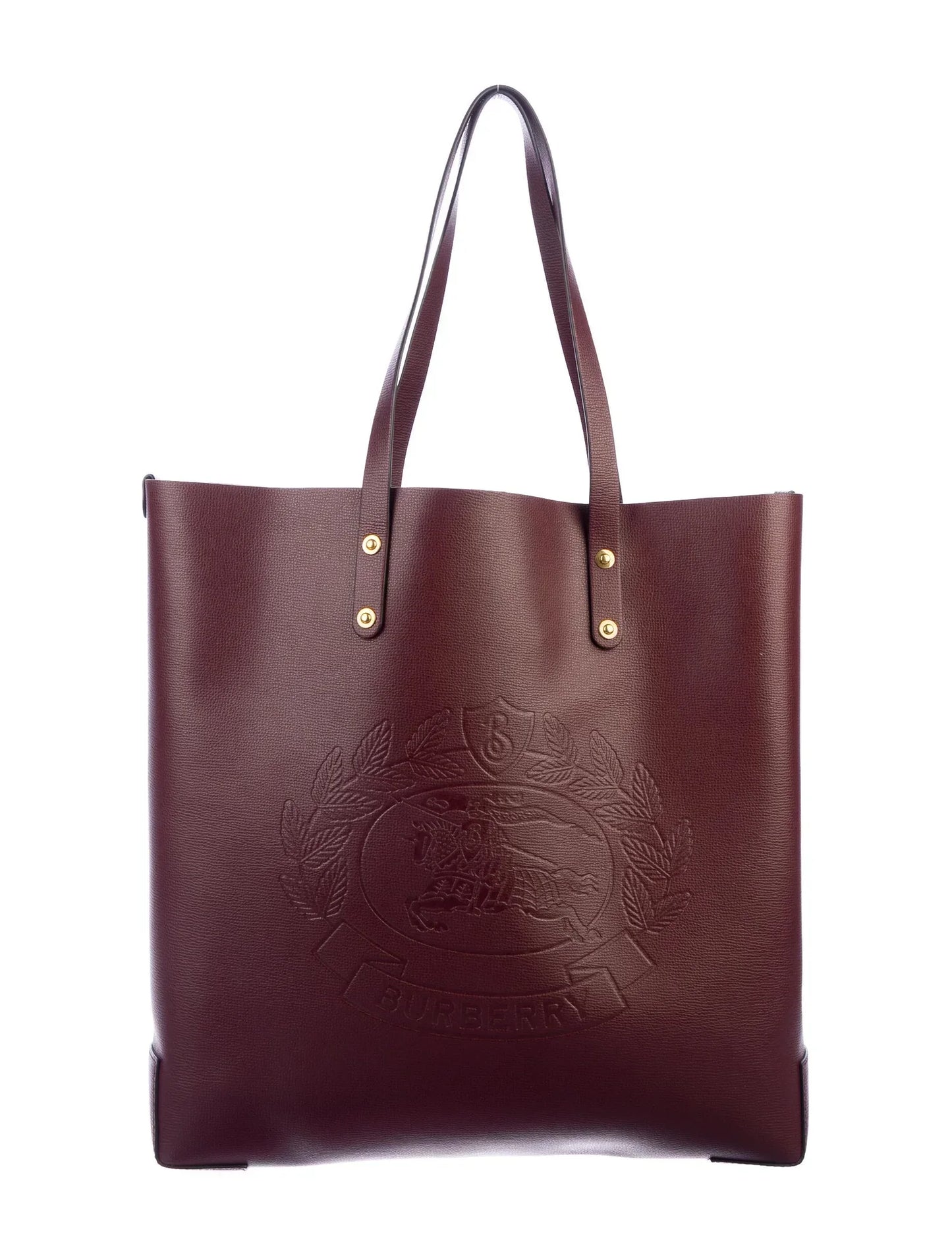 Burberry LARGE EMBOSSED Leather Tote Bag