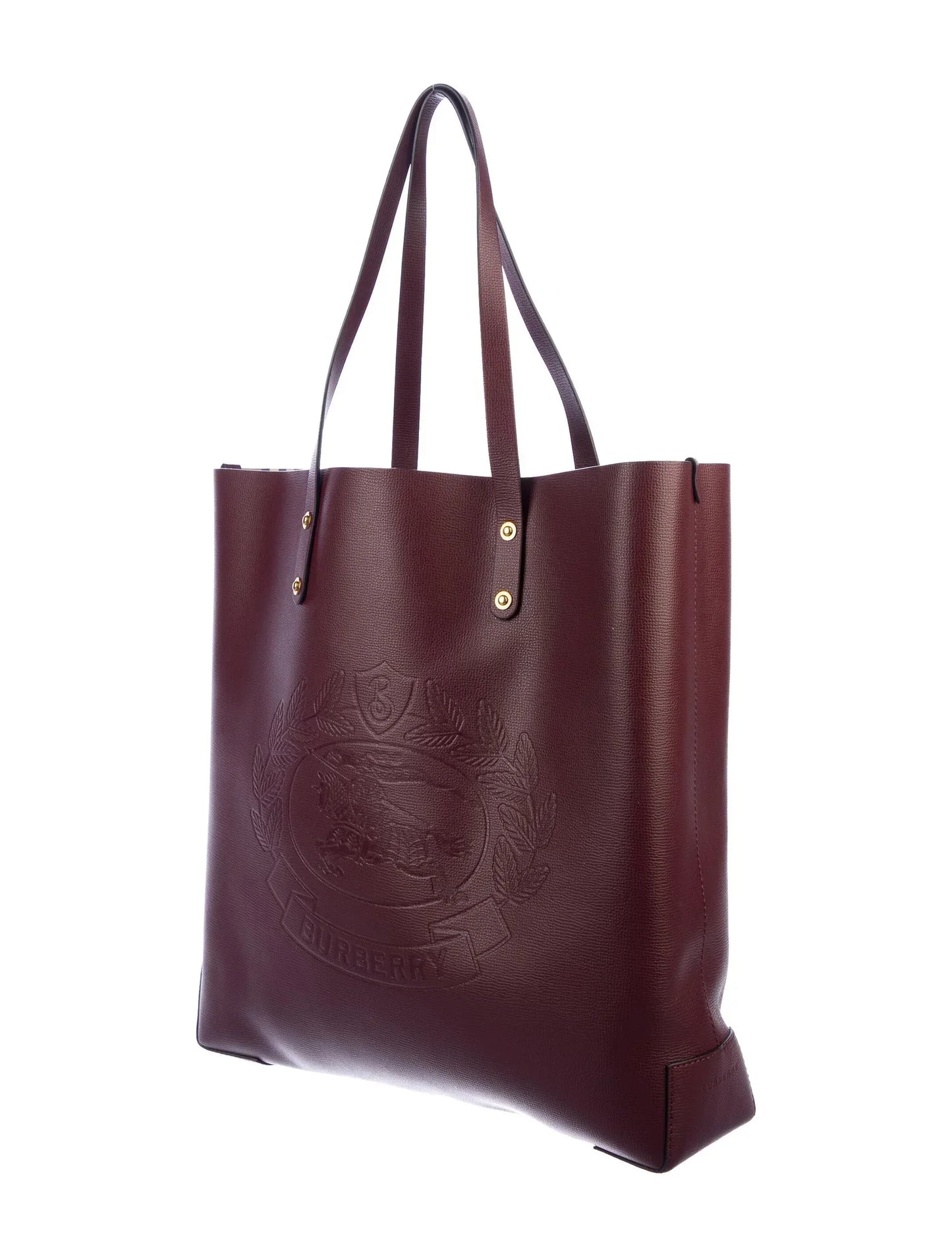Burberry LARGE EMBOSSED Leather Tote Bag