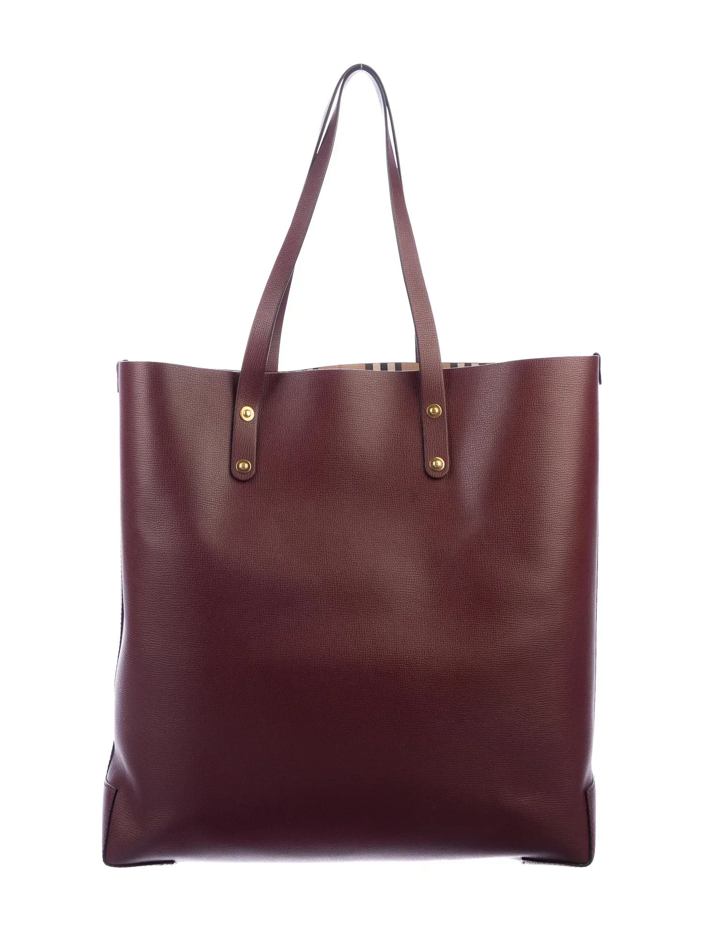 Burberry LARGE EMBOSSED Leather Tote Bag