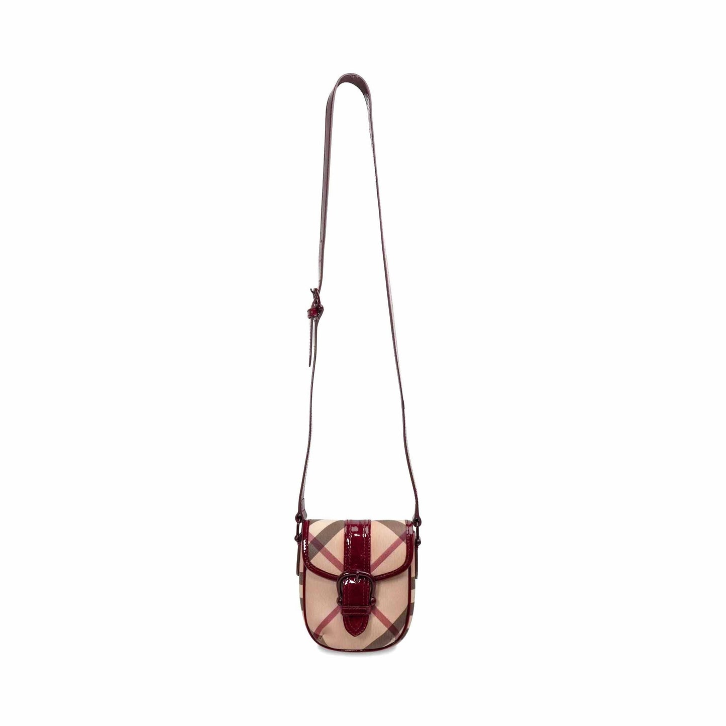 Burberry Novacheck Mini Check Beige Crossbody Bag