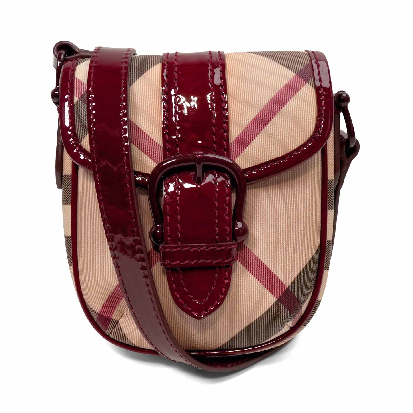 Burberry Novacheck Mini Check Beige Crossbody Bag