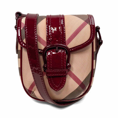 Burberry Novacheck Mini Check Beige Crossbody Bag