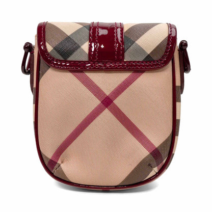 Burberry Novacheck Mini Check Beige Crossbody Bag