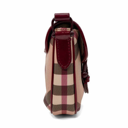 Burberry Novacheck Mini Check Beige Crossbody Bag