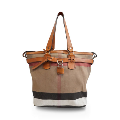 Burberry Novacheck Handbags Canvas Tote Bag