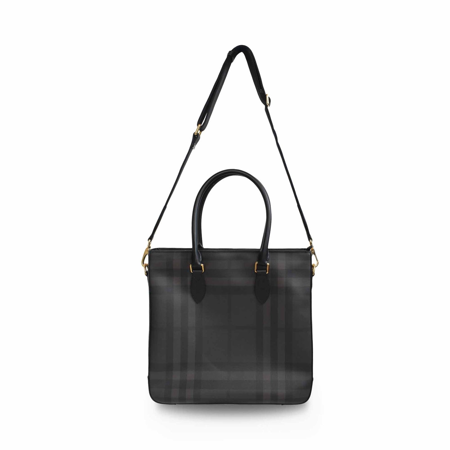 Burberry Novacheck Handbags Canvas Brown Tote Bag