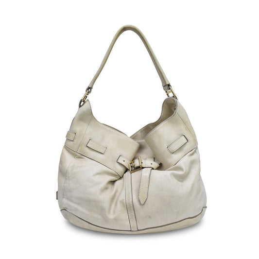 Burberry Handbags Leather Cream Shoulder Bag
