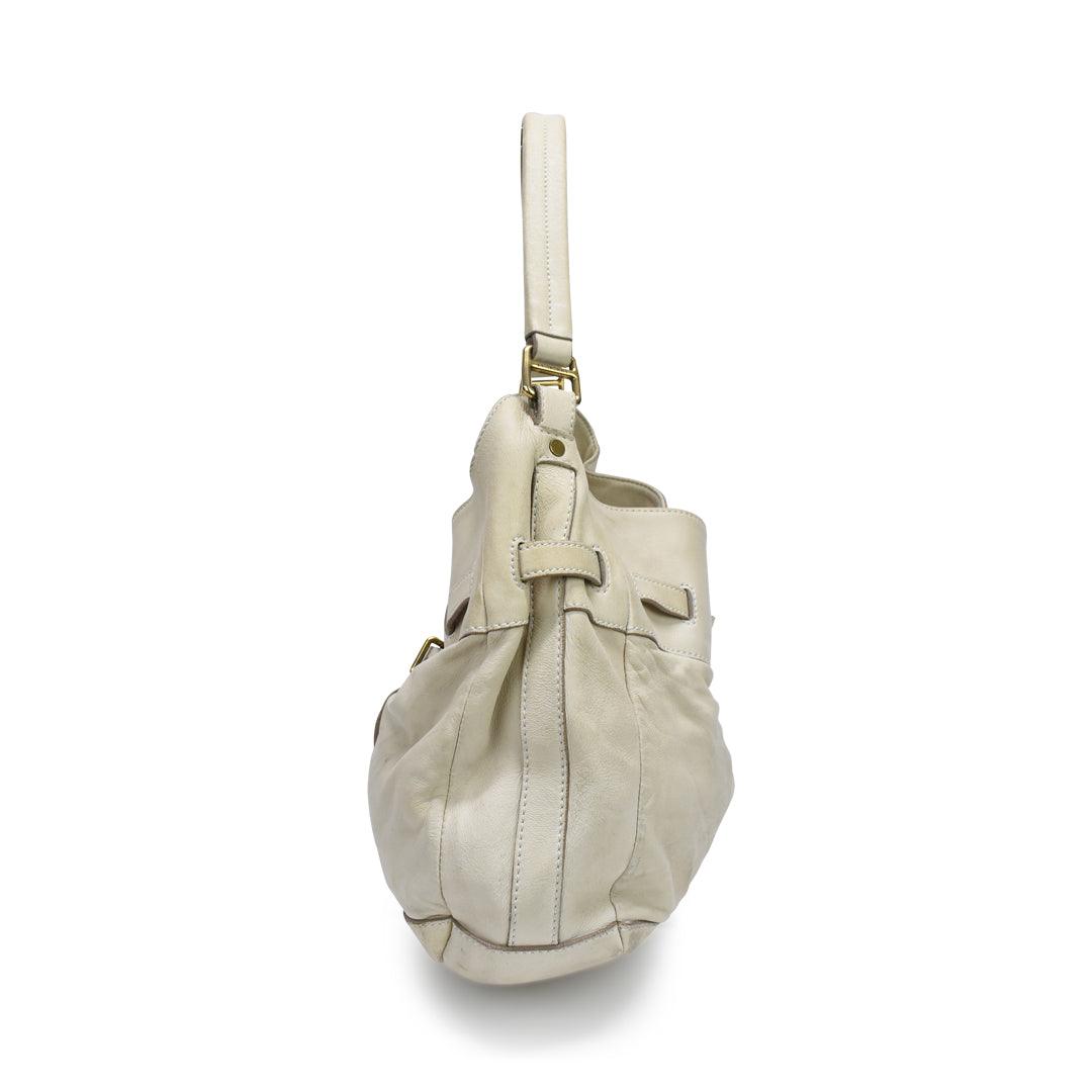 Burberry Handbags Leather Cream Shoulder Bag