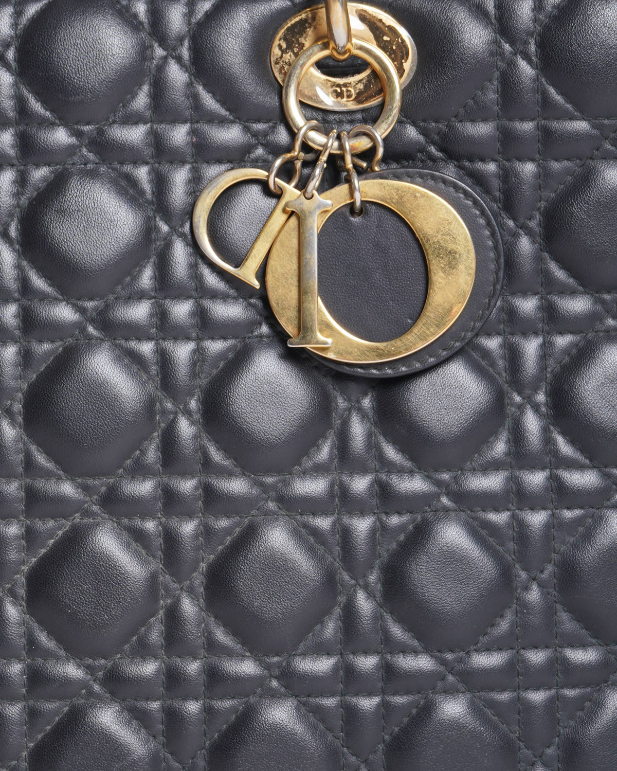 Christian Dior Large Lady Dior In Black Cannage Handbag Rovelle Bags