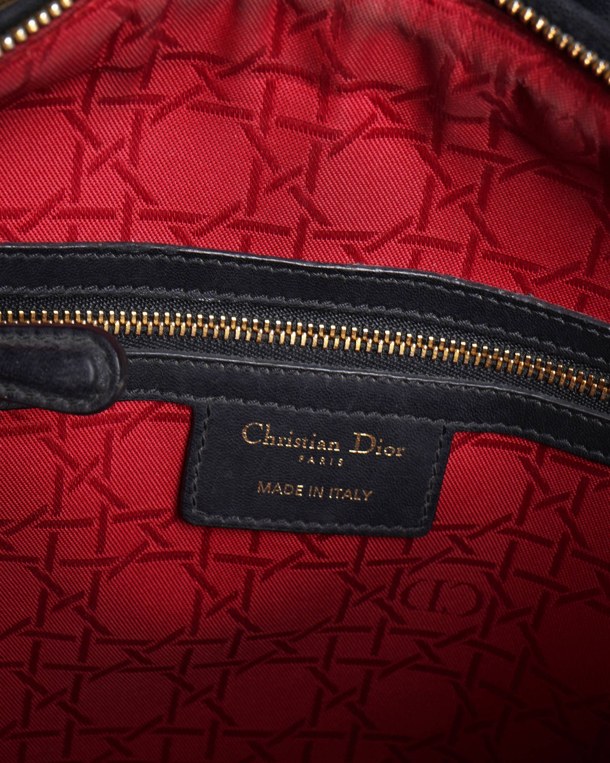 Christian Dior Large Lady Dior In Black Cannage Handbag Rovelle Bags