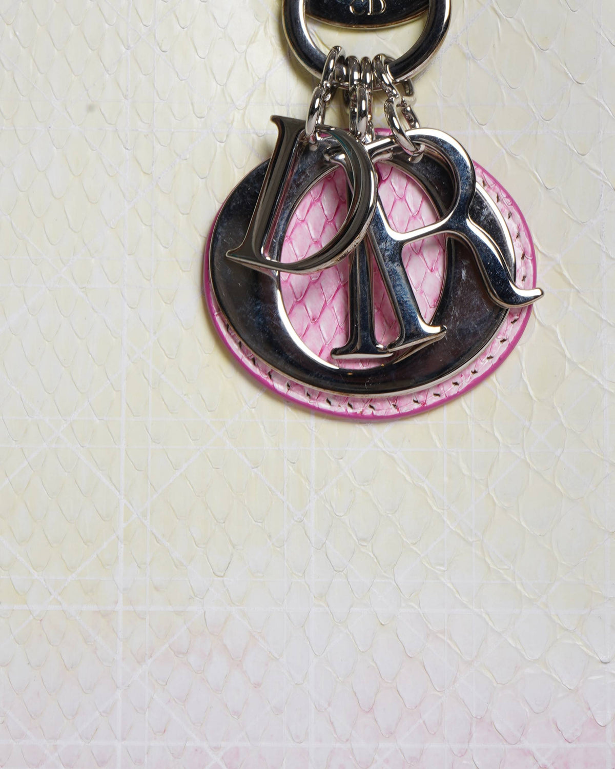 Christian Dior Yellow-Pink Python Lady Dior Bag Rovelle Bags
